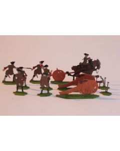 Soldats plats d'étain OKI 2408 Artillerie autrichienne 1760