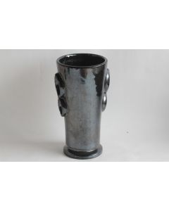MENELIKA Vase céramique lustrée noire Hélène Amoudruz Charles Imbert
