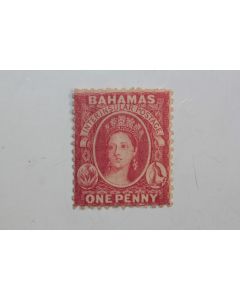 Timbre Colonie anglaise Bahamas Victoria variété 1860