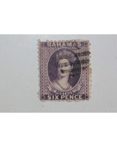 Timbre Colonie anglaise Bahamas Victoria six pence 1863