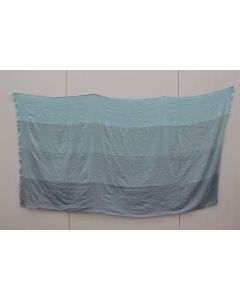 HERMES Étole soie cachemire bleu Népal