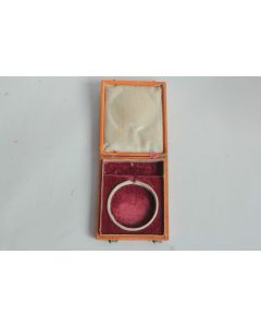 Ancien écrin pour montre de gousset cuir gaufré
