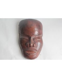Masque mural africain cuivre martelé