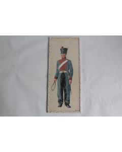 Aquarelle André Bronner Conducteur train Garde impériale Militaria