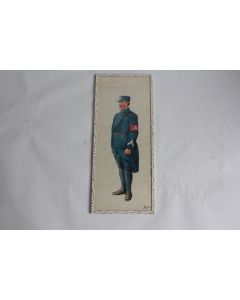 Aquarelle André Bronner Maréchal des logis Conducteur Militaria