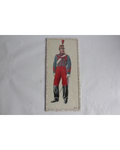 Aquarelle André Bronner Train Garde impériale Brigadier Militaria