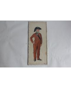 Aquarelle André Bronner Chef de convoi Militaria