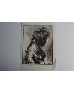Yvonne HEILBRONNER Gravure sur bois Petite fille