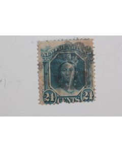 Timbre Colonie anglaise Terre neuve Victoria 24 cents 1866