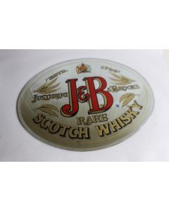 Plaque publicitaire verre églomisé Whisky J&B