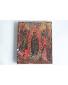Ancienne Icône orthodoxe russe Vierge des affligés