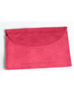 CARTIER Étui Pochette de voyage daim rouge