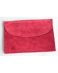 CARTIER Étui Pochette de voyage daim rouge