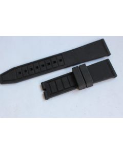 Bracelet montre caoutchouc noir 22 mm