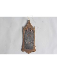 Icône Reliquaire Jésus et Saint Jean gravure sur cuivre Reberg 1902