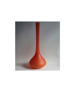 Grand Vase soliflore verre marmoréen orange