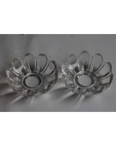 BACCARAT Paire de bobèches cristal