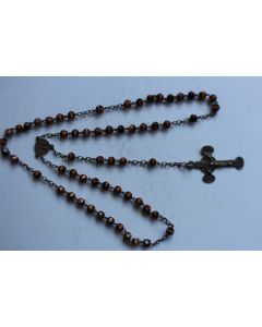 Chapelet ancien perles de verre émaillées