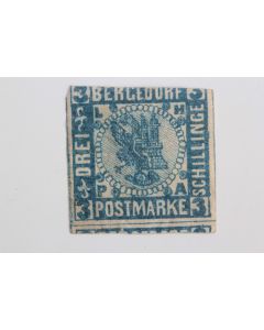 Timbres Allemagne Bergedorf ville libre Armoiries 3s 1861