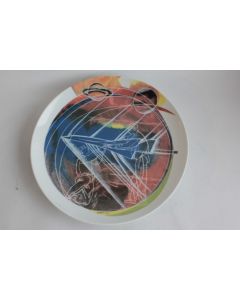 HANS ERNI Assiette Air Transport 1962 Le Cosmos