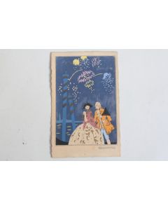 CPA Carte illustrée rehaussée à la main G. Meschini