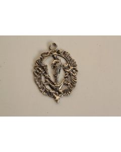 Ancien pendentif Médaille religieuse argent