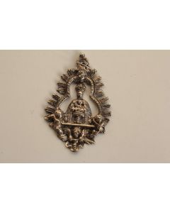 Pendentif argent Vierge à l'enfant Espagne XVIIIe siècle