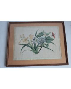 Peinture sur papier de riz Fleurs Insecte Chine