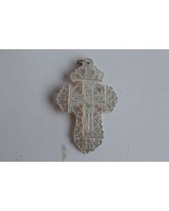 Ancien pendentif Croix nacre