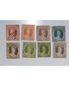 Timbres Colonie anglaise Queensland Victoria série 1862-1867
