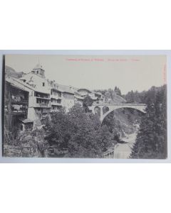 CPA Haute-Savoie Tramway d'Annecy à Thônes Route des Aravis Flumet