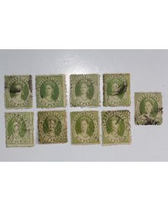 Timbres Colonie anglaise Queensland Victoria six pence 1862-1867