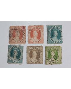 Timbres Colonie anglaise Queensland Victoria série 1862-1867