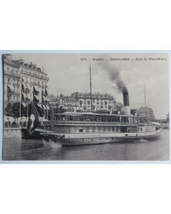CPA Suisse Genève Débarcadère Quai du Mont-Blanc Bateau