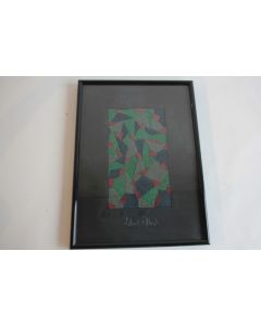 Tableau Gilbert Albert Collage cuir mosaïque Galuchat