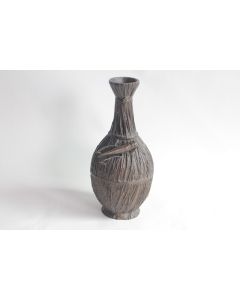 Vase bronze foin sauterelle Meiji Japon