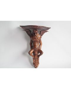 Petite Sellette Chimère bois sculpté Néo-gothique
