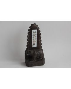 Thermomètre Ours bois sculpté Art populaire Forêt Noire