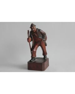 Vieil homme bois sculpté Art populaire Suisse Forêt Noire
