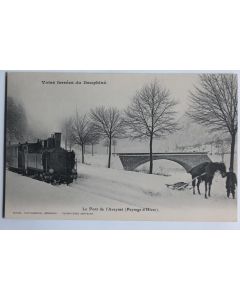 CPA Isère Voies ferrées du Dauphiné Pont de l'Aveynat hiver