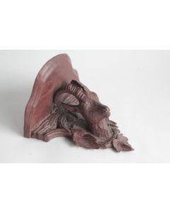 Petite Sellette Bouquetin bois sculpté Art Populaire Forêt Noire
