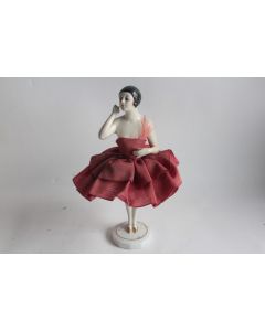 Demi figurine porcelaine Garçonne avec support Carl Schneider Art déco