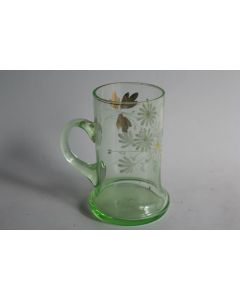 Verre souvenir à l'Urane émaillé Fleurs Vevey Suisse