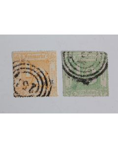 Timbres Allemagne Tour et taxis 1/2s et 1/3s obl 1862-64
