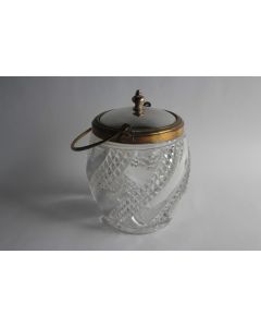 BACCARAT Pot Seau à biscuits cristal taillé