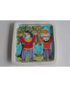 Giovanni DE SIMONE Plat céramique Italie 1970
