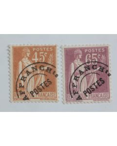 Timbres France pré-oblitéré type paix 1933