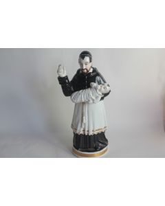 Tisanière porcelaine figurative Saint Vincent de Paul