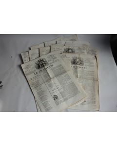 Lot 11 pages Ancien Journal Le Charivari Août 1840