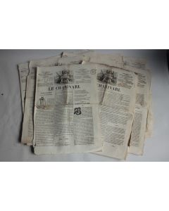 Lot 9 pages Ancien Journal Le Charivari Juillet 1840